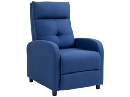 Poltrona Reclinável Manual Azul,sofá Individual Com Reclinação De Até 155º E Suporte De Até 150 Kg Para Conforto Máximo