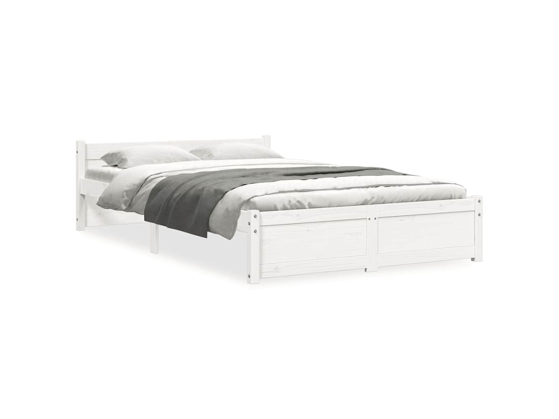 Bed Frame, Bed Frames Vidaxl Branco Madeira (120 X 200 Cm)