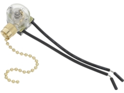 Interruptor De Ventilador Teto Com Corrente Plástico Dourada,