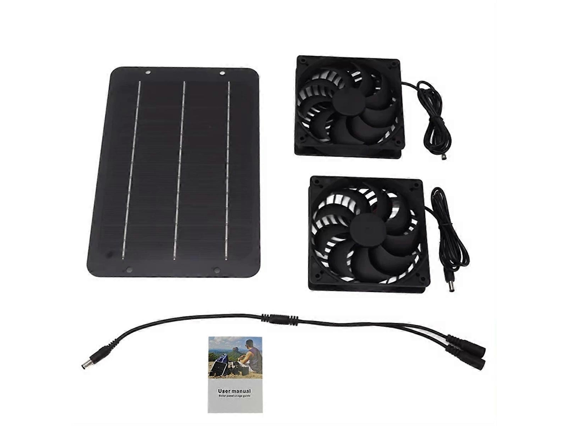 Ventilador Solar De 10 W Com Ventilador Duplo E Economia De Energia De 12 V. Olysi Shop