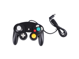 Aetheria controlador de Jogo com Fio Plug And Play Vibration para Gc e Wii Preto