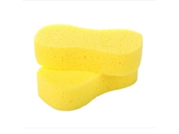 3 Esponjas De Limpeza Amarelas, 21.5x11x4.5 Cm, Para Lavar Carros, Bicicletas E Itens Domésticos