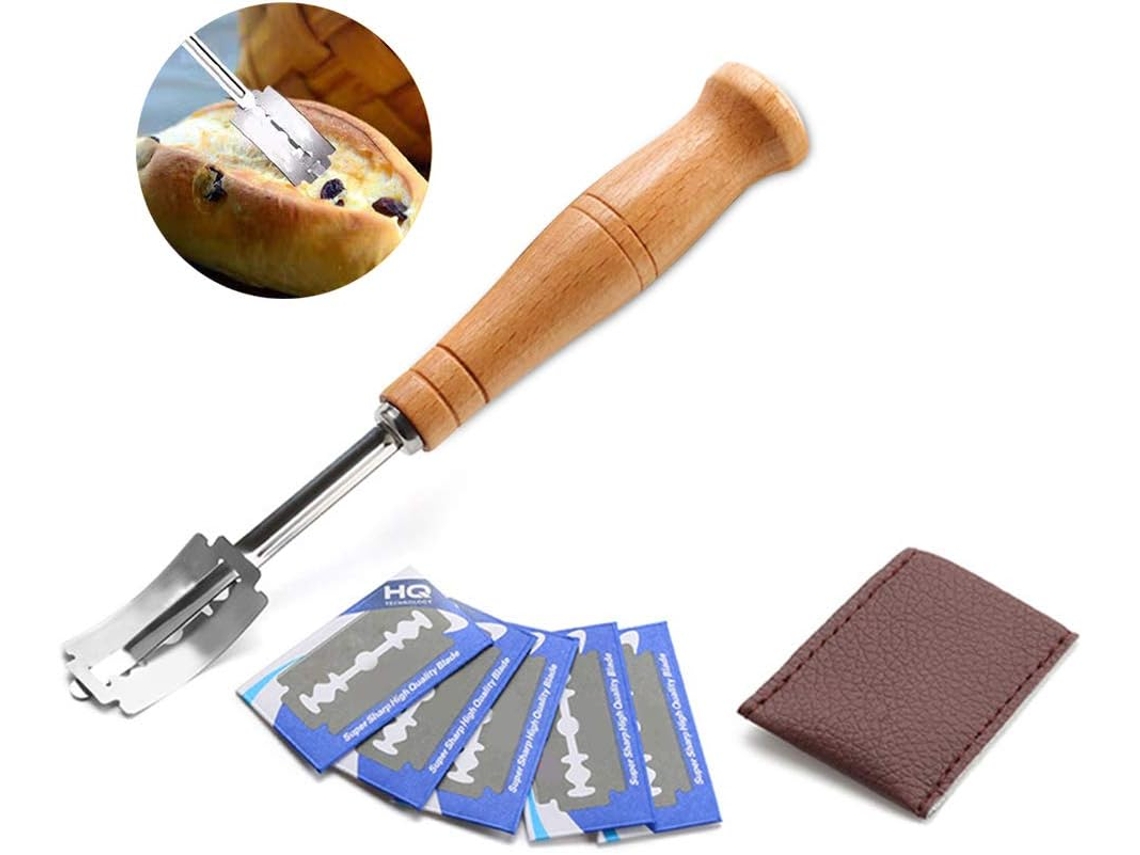 Faca de Baguete de Pão Ferramenta de Corte de Cortador Faca de Padeiro para Massa Faca de Baguete com 5 Lâminas para Pão Diy