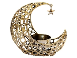 Suporte Para Velas Tealight De Metal Lua Decorativo Prata Para Lar Jardim Casamento 1 Peça