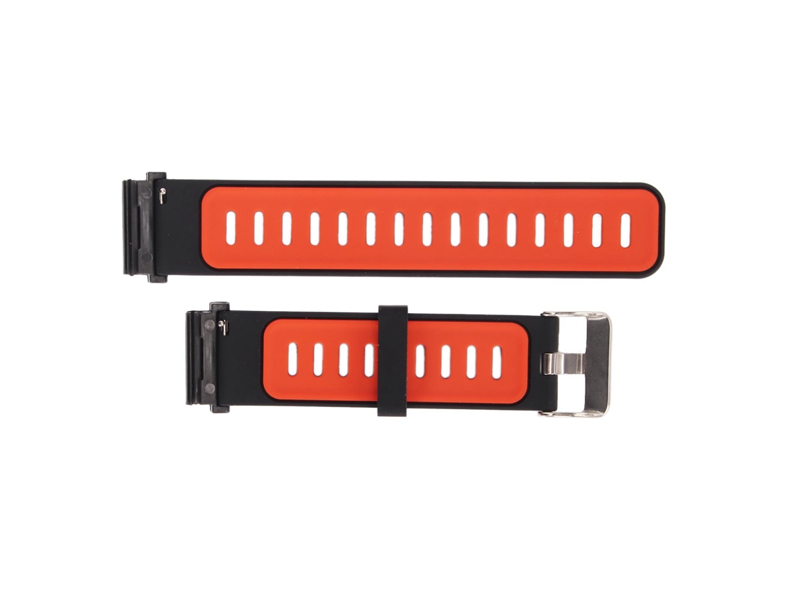 Cinto Relógio Silicone Bicolor 22mm Para Fenix 7 Preto Vermelho