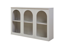 Aparador Trorhun 6 Compartimentos Mdf 120x30x80 Cm Cinzento [EN.CASA]