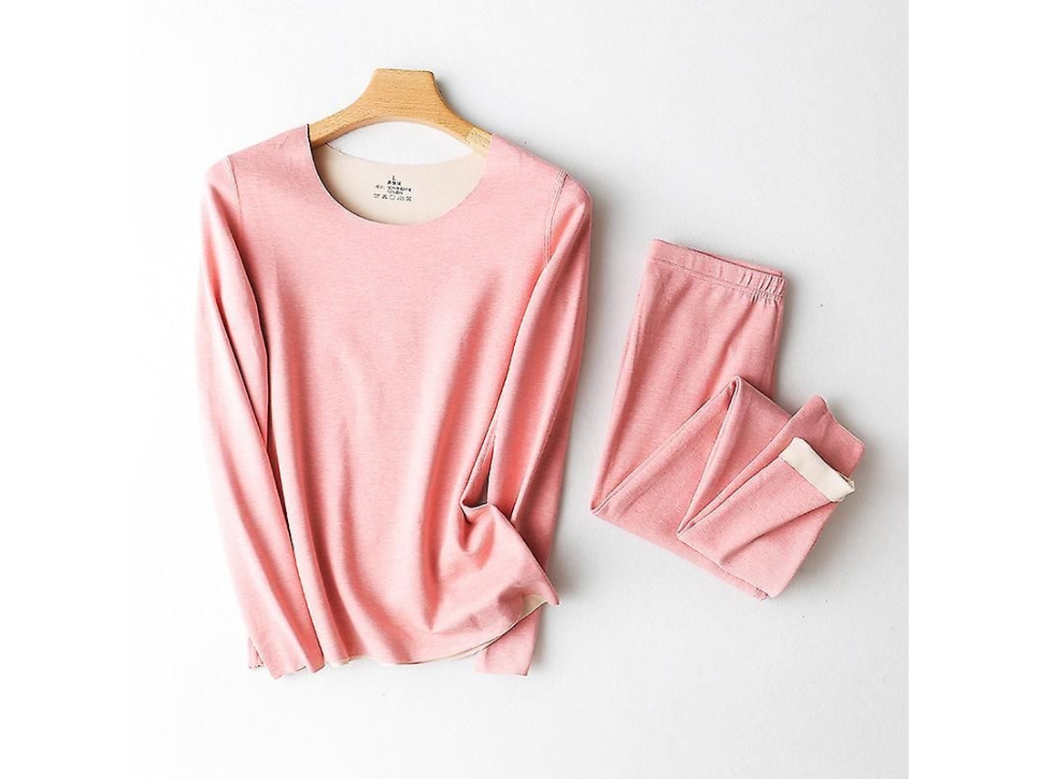 2026 conjunto de Roupas Térmicas para Mulher com Forro Polar Macio Camisa e Calça Camada Base