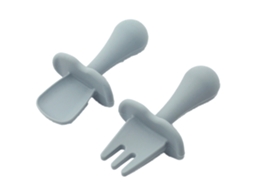 Utensílios para Bebés e Crianças para Auto-Alimentação Conjunto de Colher e Garfo para Desmame Guiado NEVEANCE