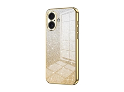 Capa Para Iphone 17 - Glitter Degradê - Acabamento Eletroplaqueado
