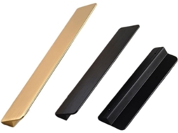 1 Peça De Puxador Moderno Para Armários Cozinha, Sapateiras E Gavetas, Em Liga De Alumínio Preta Dourada, 120mm