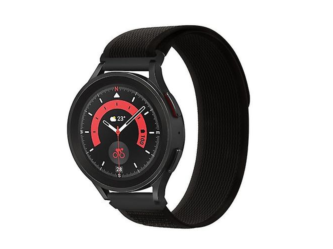 Bracelete de Smartwatch para Garmin Venu 2 Plus / Sq 2 20Mm Universal Loop Nylon Watch Band Preto VENISYMLIS