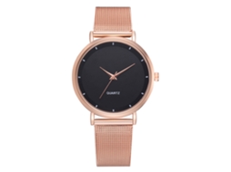 Relógio de Pulso Feminino Fashion com Pulseira de Malha e Movimento Quartzo Branco
