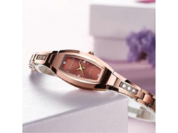 Relógio De Quartzo Luminoso Feminino Jin Shi Dun 6530 Com Calendário Duplo.