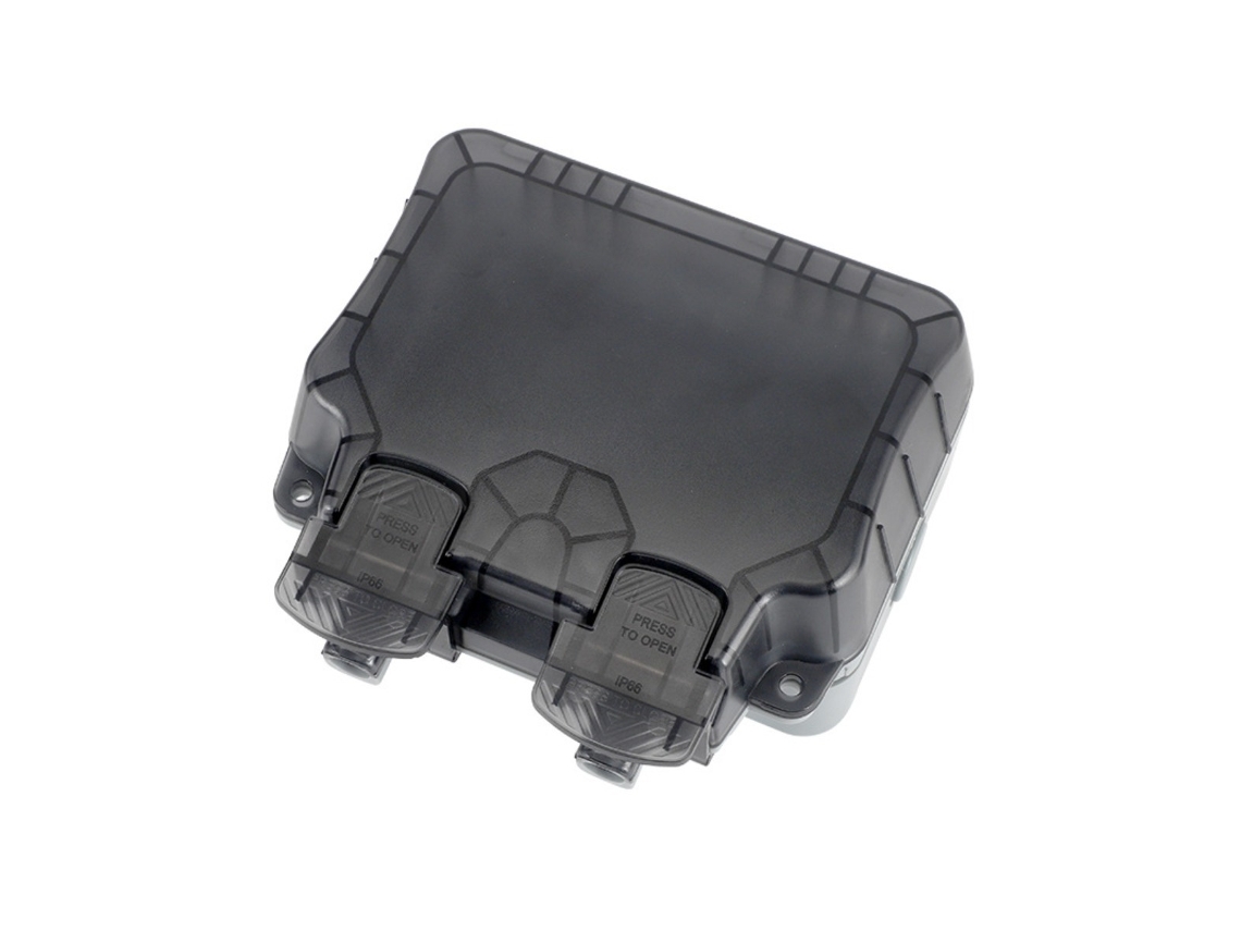Caixa Elétrica Externa À Prova D'água Com Trava, Tipo 146, 2 Compartimentos, Em Pc+abs, Resistente Às Intempéries, Para Jardim