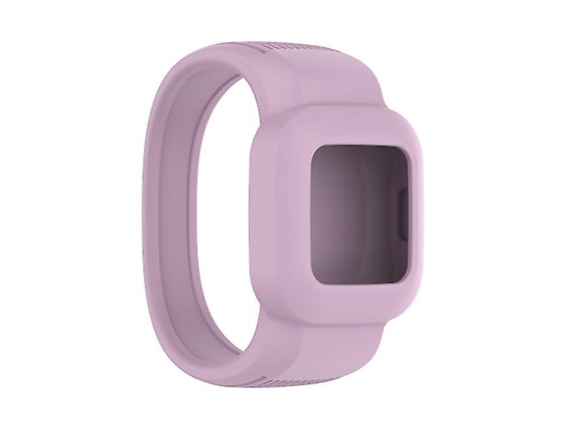 Pulseira De Relógio Lurelia Para Garmin Vivofit Jr3 Sem Fivela Silicone Pure Color Roxo Claro