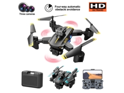 Drone Bestvite Dobrável De Quatro Eixos Para Evitar Obstáculos Ky605s (3 Baterias Duração Da Bateria 15 Min Amarelo)