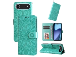 Capa De Couro Para Iphone Air - Estampa De Girassol Em Relevo