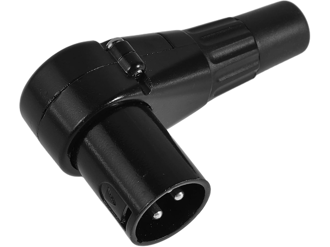 Conector De Áudio Xlr Macho De Ângulo Reto De 90° Em Cobre Para Microfone