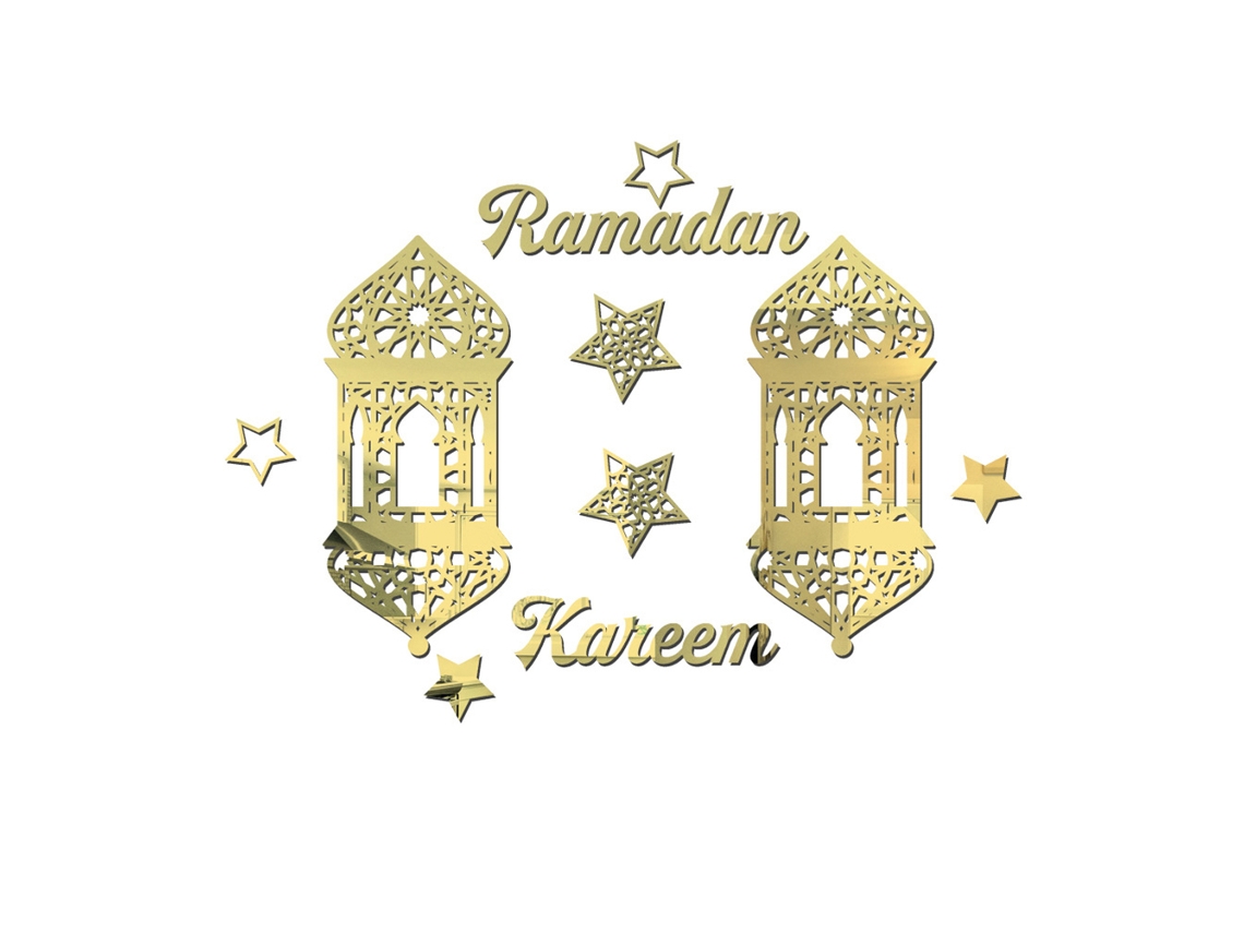 Adesivos Decorativos de Acrílico Ramadã Eid Mubarak