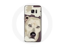 Capa para Samsung Galaxy S6Cachorro pitbull branco