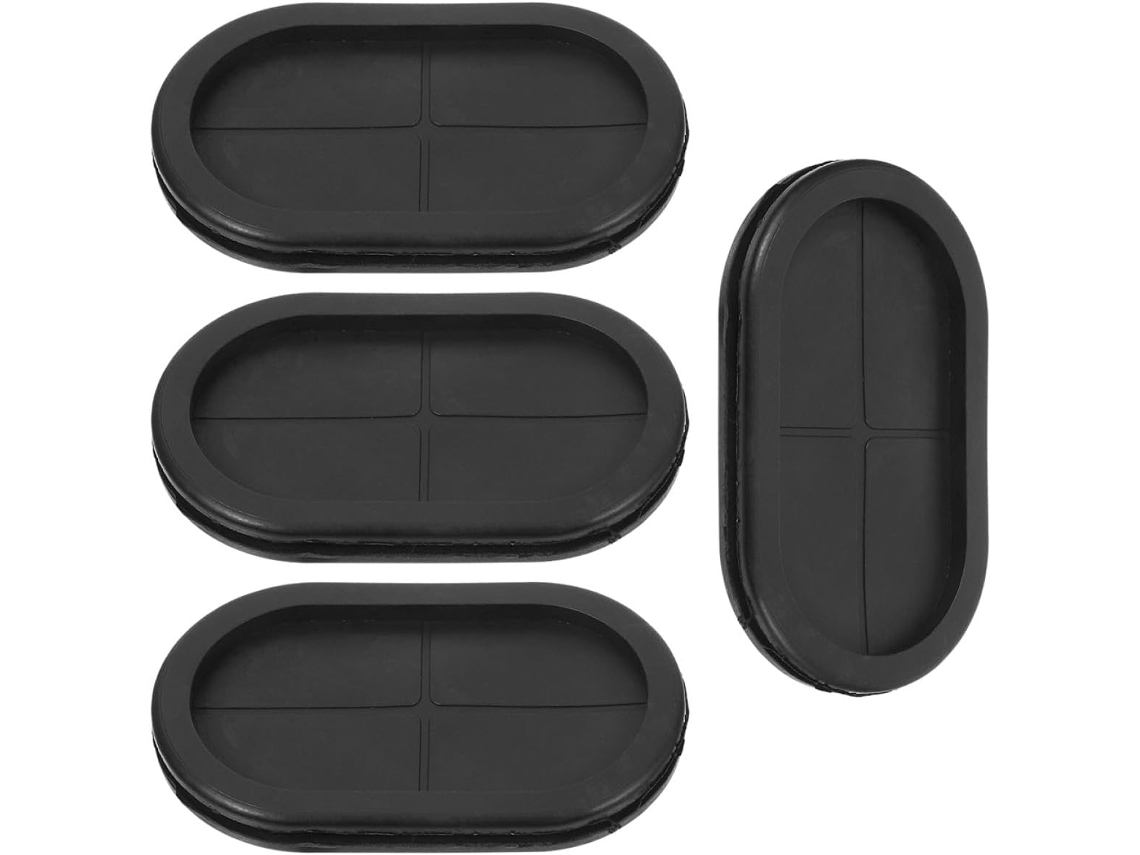 Kit De 4 Peças Tidtaleo Com Arruelas Ovais Proteção Para Cabos, 40x80 Mm, Em Borracha Resistente A Chamas Para Vedação E