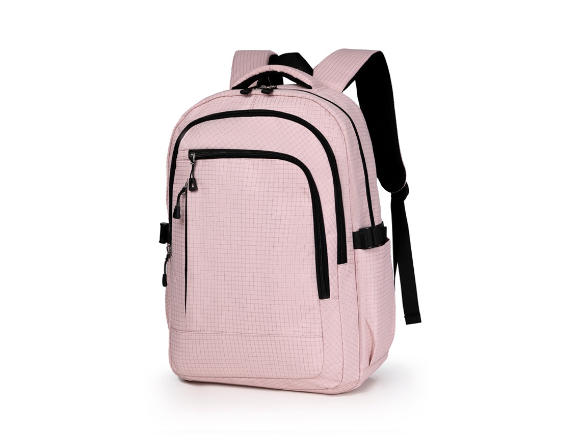 Mochila escolar rosa, bolsa de ombro, leve e simples, com grande capacidade.