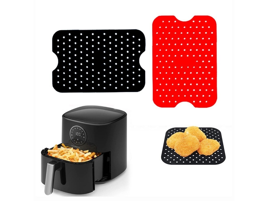 Acessórios Forros Duráveis para Fritadeira de Ar Almofada para Fritadeira de Ar Tapete para Forno Preto Zeuxo