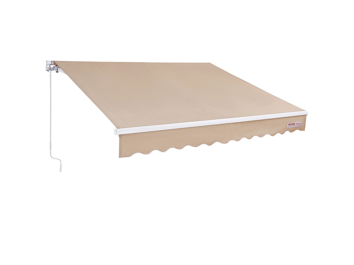 Toldo guarda-sol retrátil manual VEVOR 2,4x2,1 m com manivela para varanda e terraço