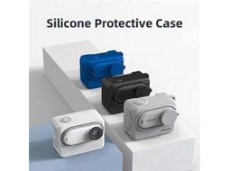 Capa Protetora De Silicone Compatível Com A Câmera Esportiva Go 3. Proteção Completa Para Câmera. Acessórios Cinza.-aquaforge