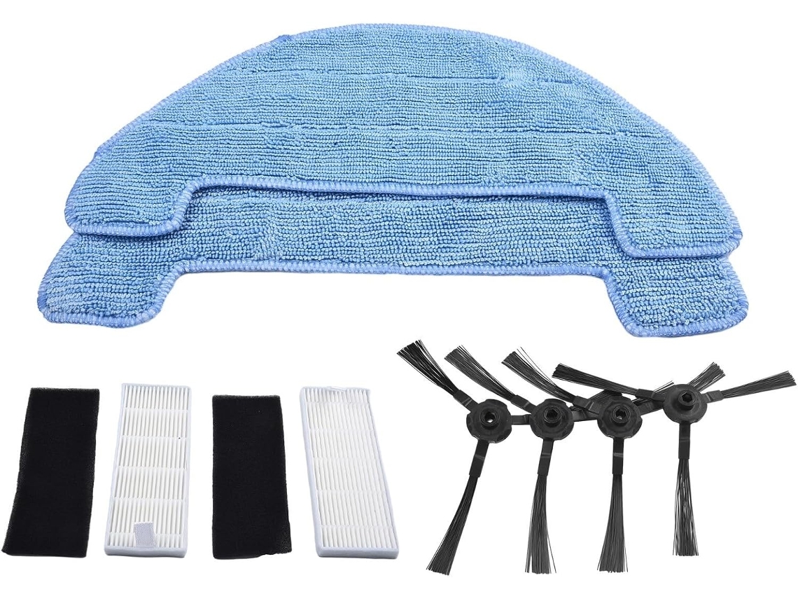 4pcs Spazzole Laterali 2pcs Filtri Mop Panni Misura Per Mister Robot