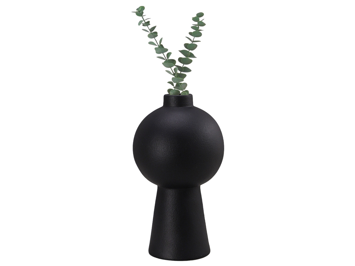 Vaso de Cerâmica Vaso Redondo Branco Vaso Moderno para Flores Secas Vaso para Flores Pampas NEVEANCE