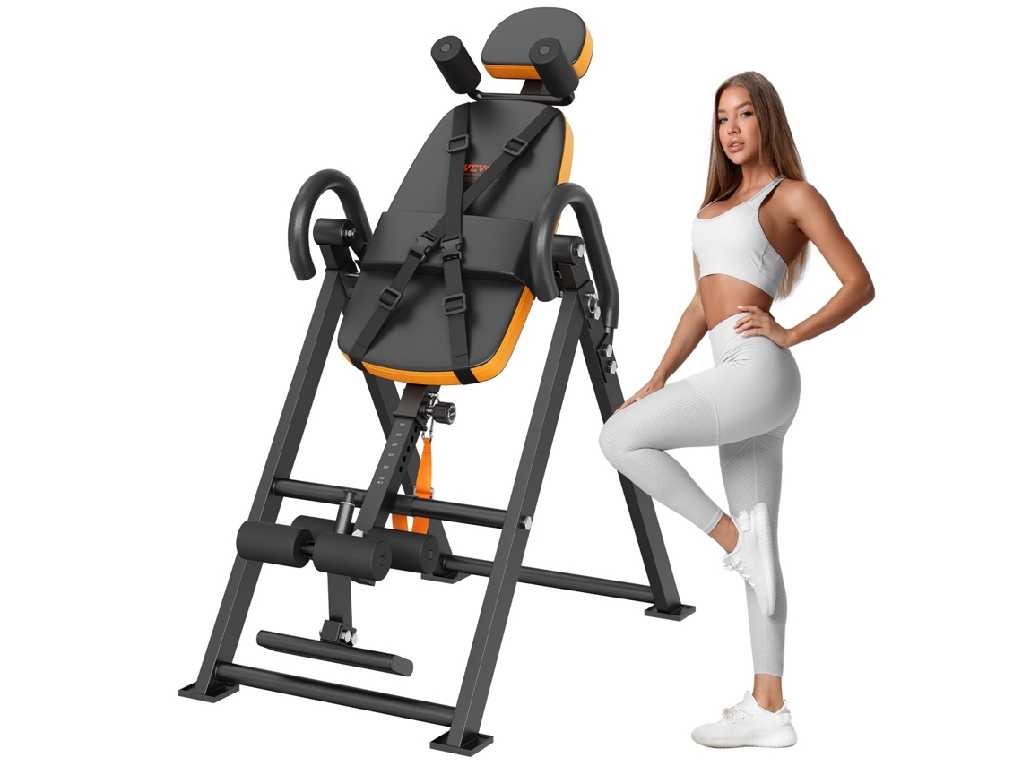 Mesa de Inversão Dobrável Equipamento de Treino de Força Suspenso VEVOR