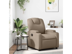 Vidaxl Poltrona Reclinável Couro Artificial Cor Cappuccino