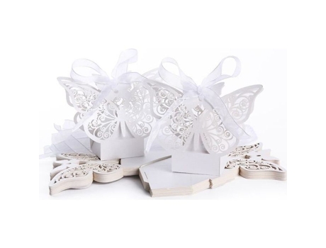 Caixa De Drageias Não Especificado 50pcs Branco Papel E Fita 4,5x4,5cm Qifull