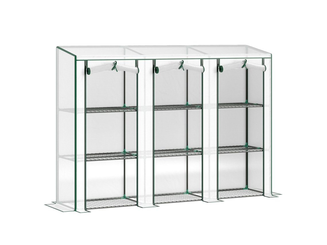 Fogão Pequeno Branco Com Prateleiras De 3 Níveis Portas Feito Correndo Para Cultivar 215x46x151 Cm