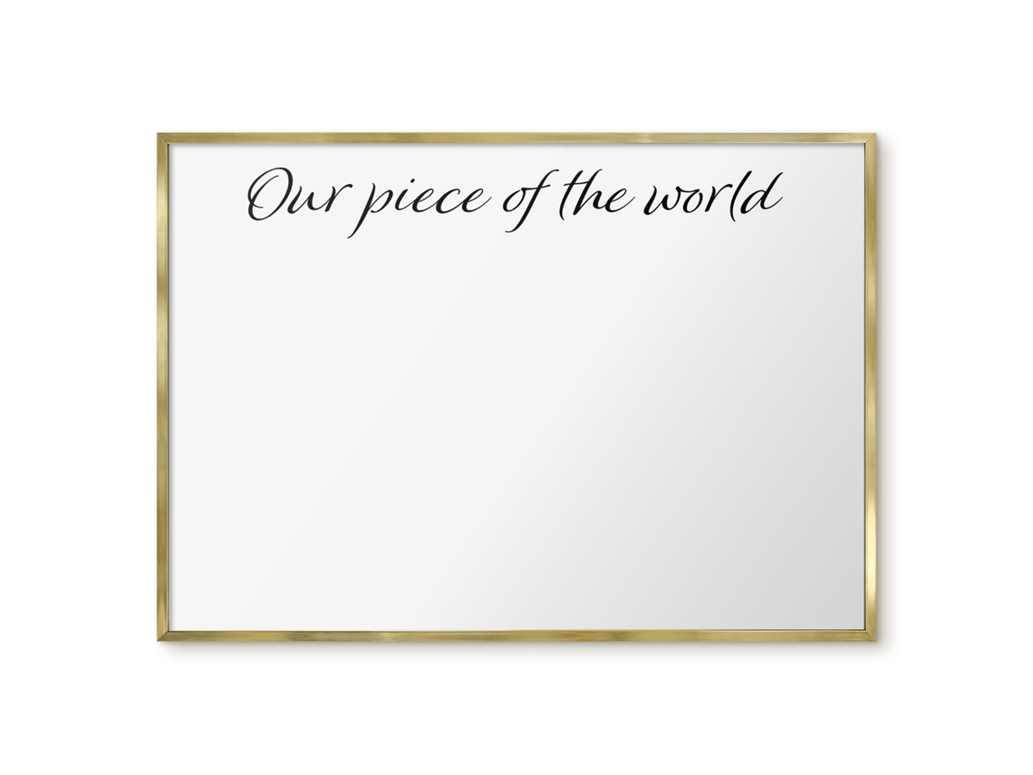 Quadro magnético de parede Nosso Pedaço do Mundo para o quarto Espelharte (100x70 cm)