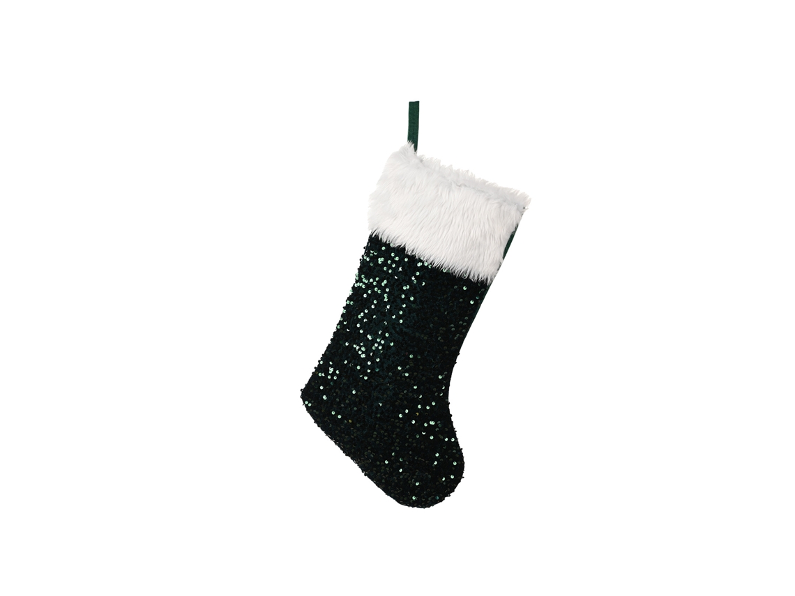 Meia De Natal Com Strass Para Ambiente Festivo