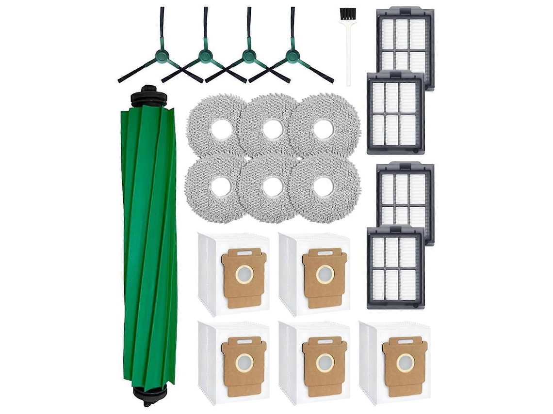 Peças De Reposição Para O Aspirador Robô Plus 405/505 Combo: Escova Principal, Filtros, Sacos De Pó, Panos De Limpeza.