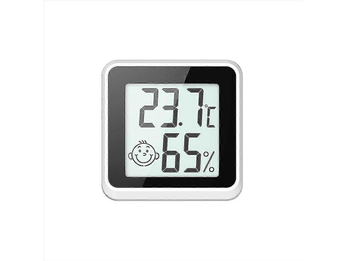 Termômetro E Higrômetro Digital Mini Com Led E Indicador De Clima Interno