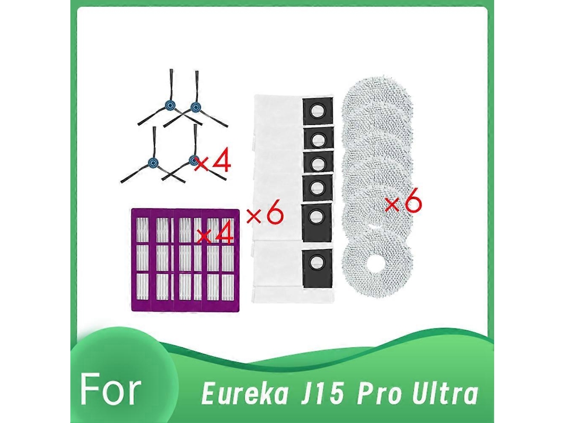 20 Pcs For J15 Pro Ultra Self Emptying Robot Vacuum Side Brush Hepa Filter Mop Pad Dust Bag