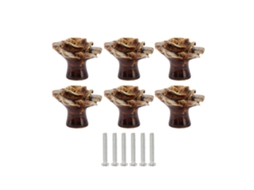 Laxiscreed Puxadores De Armário Em Cerâmica Rosa, Pack Com 6 Peças Para Móveis Elegantes