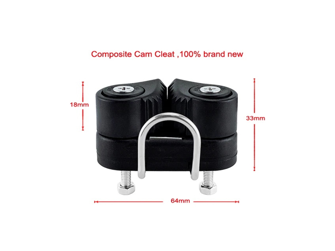 Mali cleat de Câmera para Veleiro Kayak Equipamento Pilates com Anel Guia Entrada Rápida Nylon