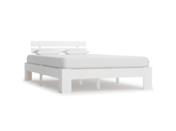 Estrutura De Cama 120x200 Cm Pinho Maciço Branco