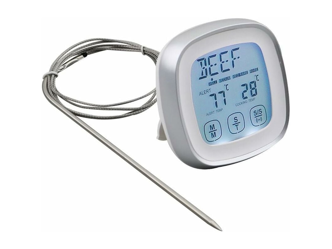 Termômetro De Carne, Digital Leitura Instantânea Para Alimentos Com Sonda Alarme E Temporizador Forno, Cozinha, Churrasqueira Defu Aquaforge
