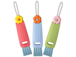 Escovas Popetpop Para Limpeza De Tampas Copos E Frestas, Pacote Com 3 Unidades, Aço Inoxidável E Plástico, Para Limpeza