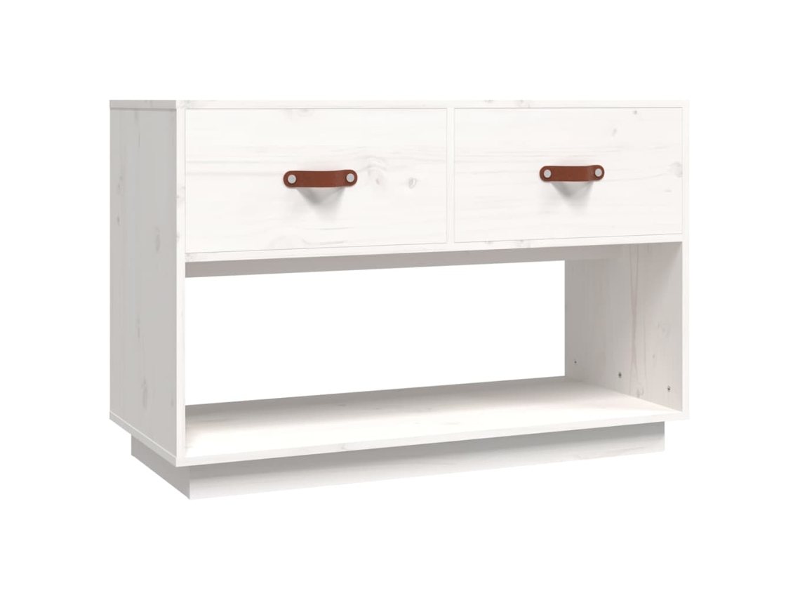 Móvel de Tv Madeira de Pinho Maciça Branco MAISON EXCLUSIVE (90x40x60 cm)
