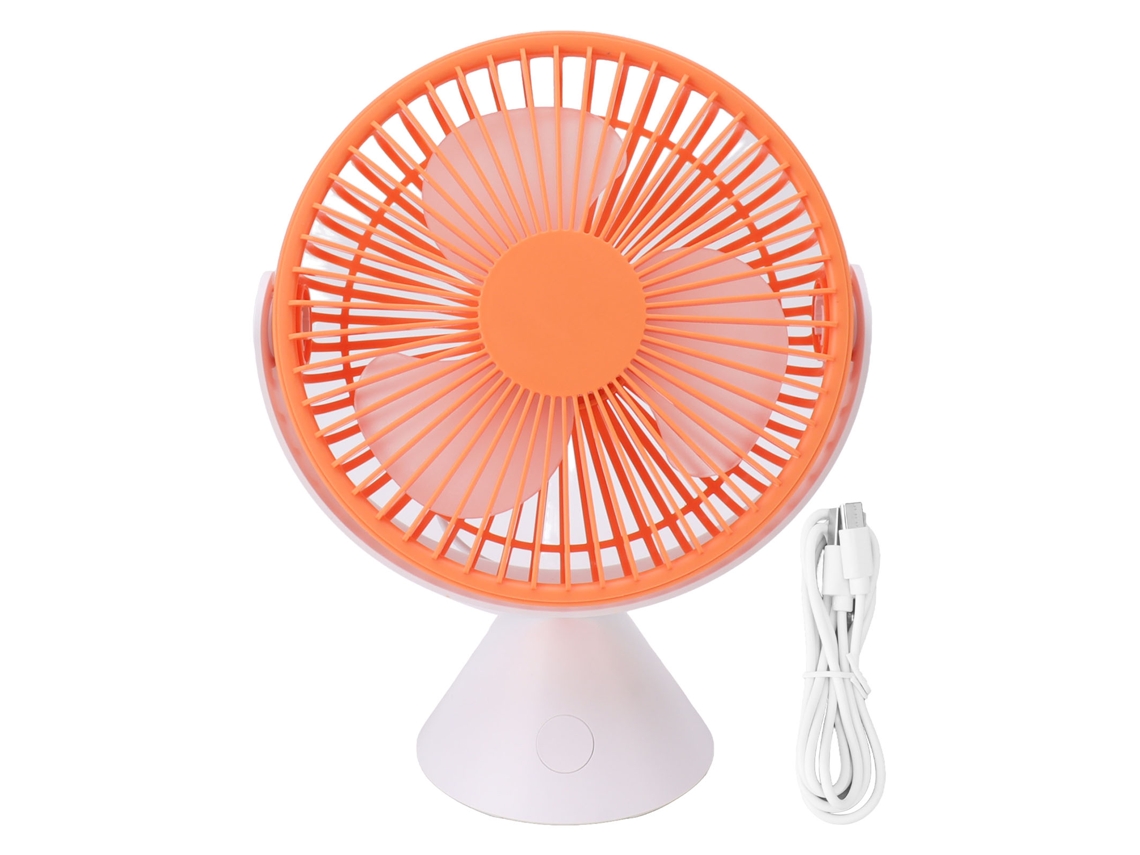 Ventilador de Mesa Teto 3 Velocidades USB 360° Rotação Bateria 1500mAh | S/MARCA