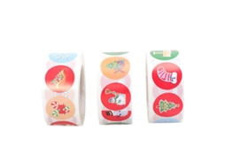 3 Rolos De Adesivo De Natal Allinless