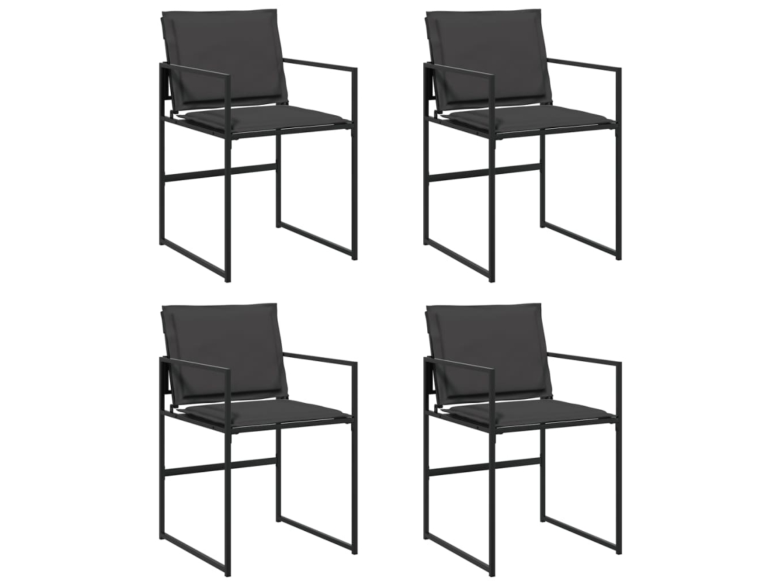 Garden Chair, Garden Chairs Vidaxl Preto Aço (n/a)