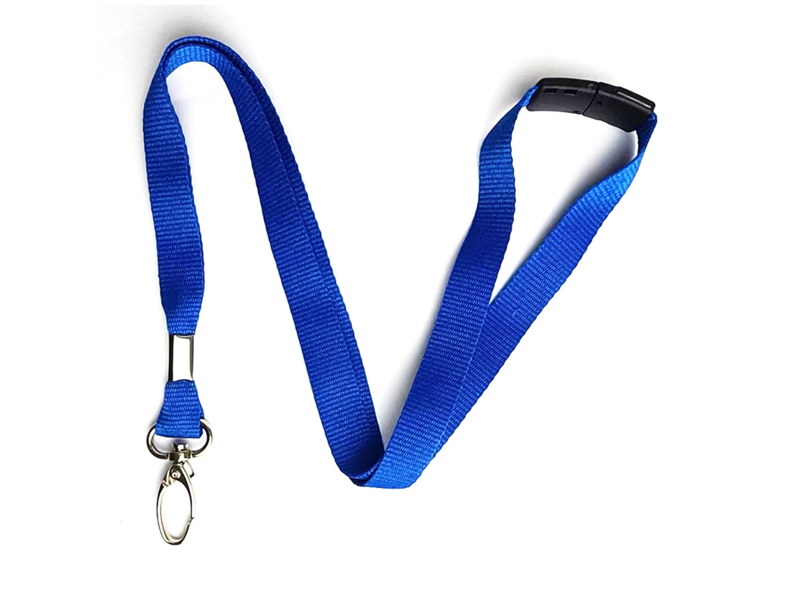 RELAVAEV 15 Cordões Para Pescoço, Cordão De Poliéster Azul Para Fixação Em Pescoço, Crachás De Identificação Com Fechos E Clipes De Metal Tipo Lagosta, Design